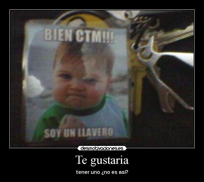 Te gustaria - tener uno ¿no es así?