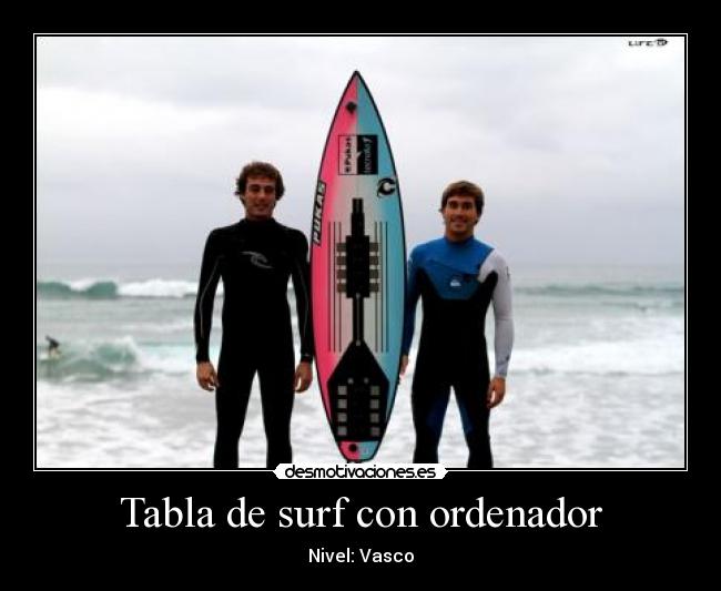 Tabla de surf con ordenador - Nivel: Vasco