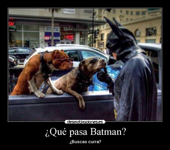 ¿Qué pasa Batman? - ¿Buscas curra?