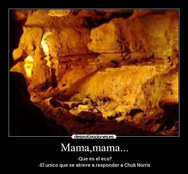Mama,mama... - -Que es el eco?
-El unico que se atreve a responder a Chuk Norris