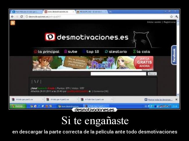 Si te engañaste - en descargar la parte correcta de la película ante todo desmotivaciones