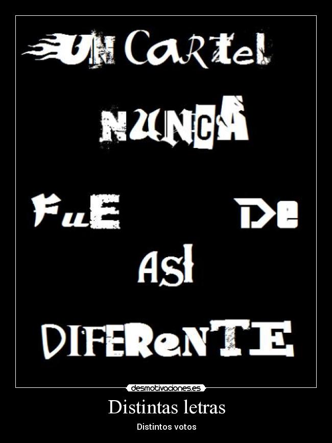 Distintas letras -
