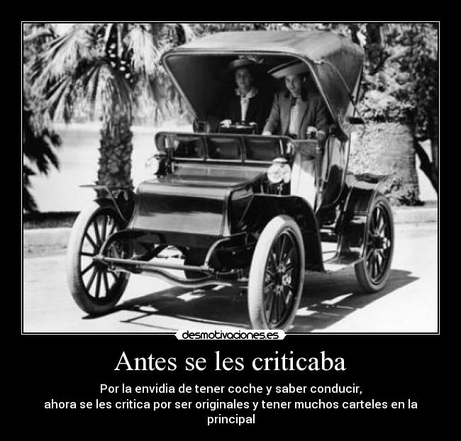 Antes se les criticaba - 