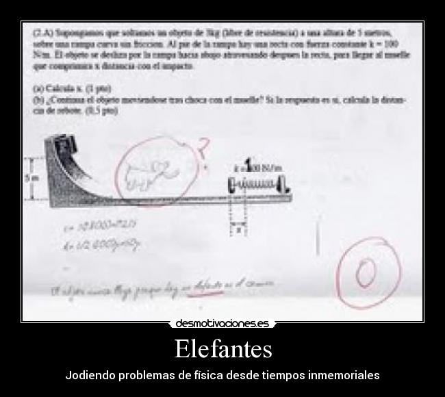 Elefantes - Jodiendo problemas de física desde tiempos inmemoriales