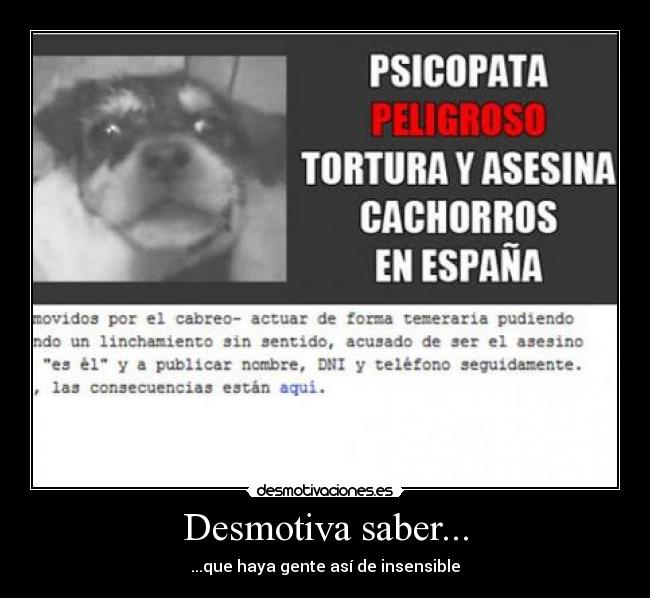 Desmotiva saber... -