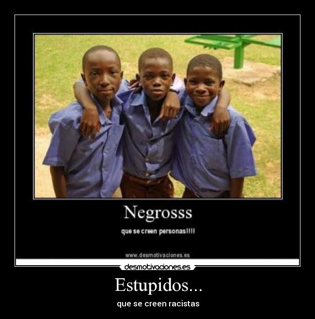 Estupidos... - que se creen racistas