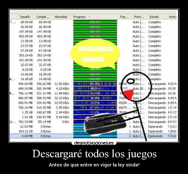 Descargaré todos los juegos - 