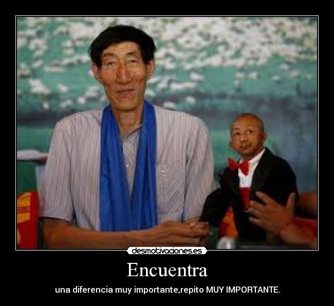 Encuentra - una diferencia muy importante,repito MUY IMPORTANTE.