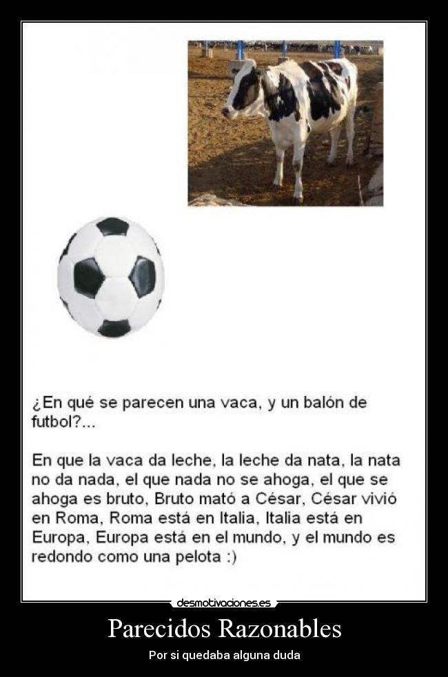 carteles vaca balon futbol parecidos desmotivaciones