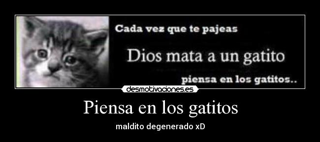 Piensa en los gatitos -