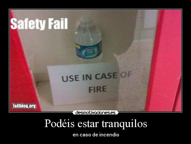 Podéis estar tranquilos -