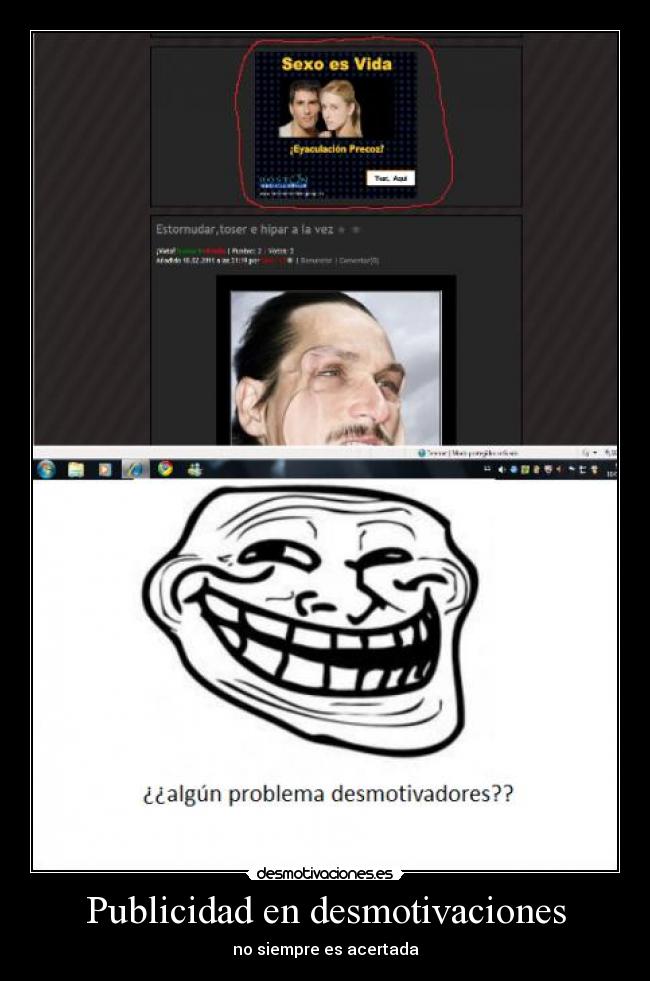 Publicidad en desmotivaciones - no siempre es acertada