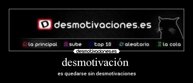 desmotivación -