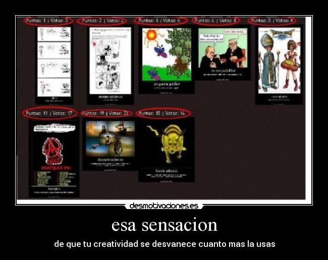 esa sensacion - de que tu creatividad se desvanece cuanto mas la usas