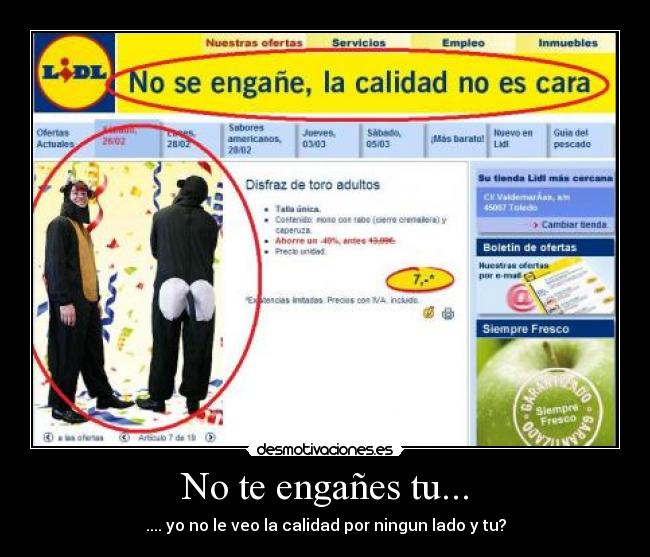 No te engañes tu... - .... yo no le veo la calidad por ningun lado y tu?