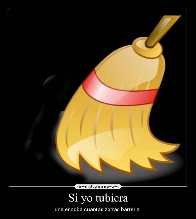 Si yo tubiera - una escoba cuantas zorras barreria ♫♫