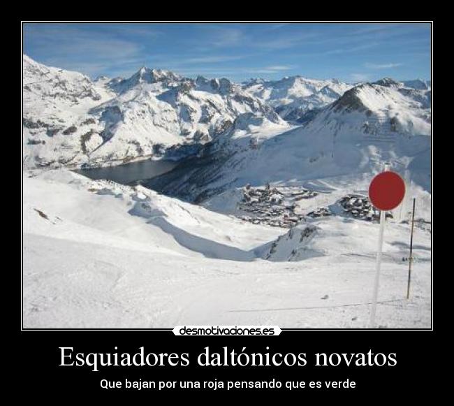 Esquiadores daltónicos novatos - 