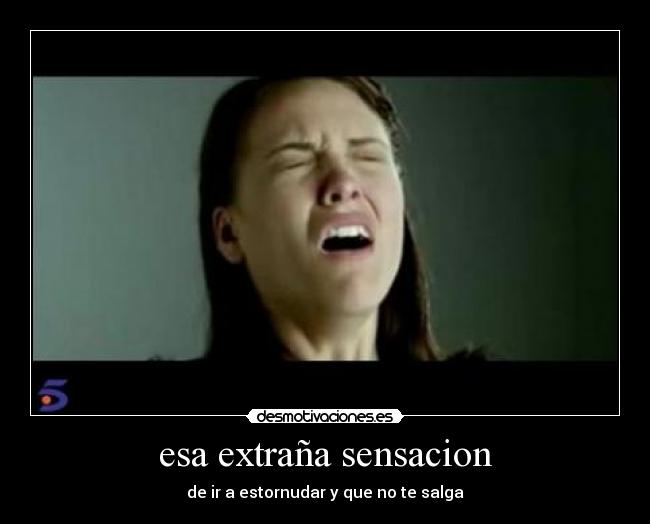 esa extraña sensacion - de ir a estornudar y que no te salga