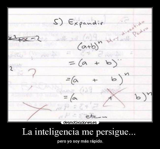 La inteligencia me persigue...  - 