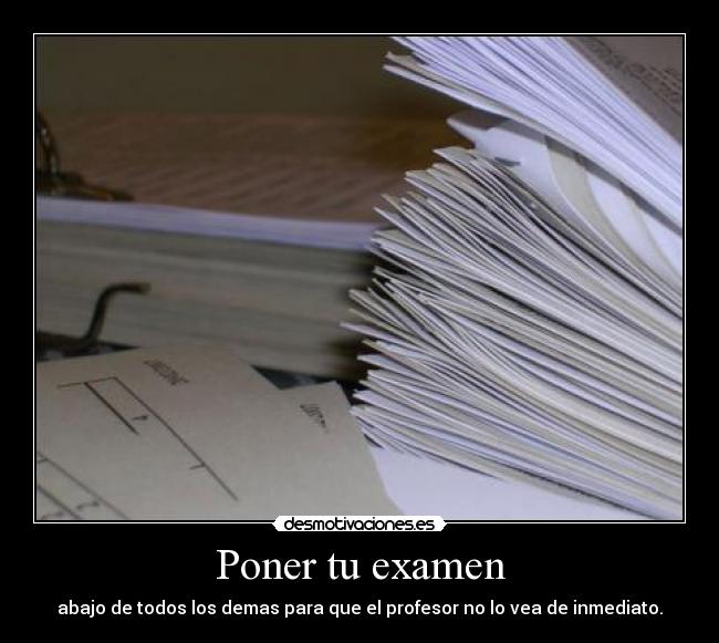 Poner tu examen - 