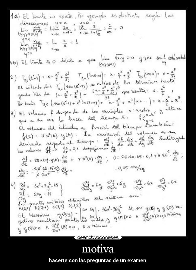 motiva - hacerte con las preguntas de un examen