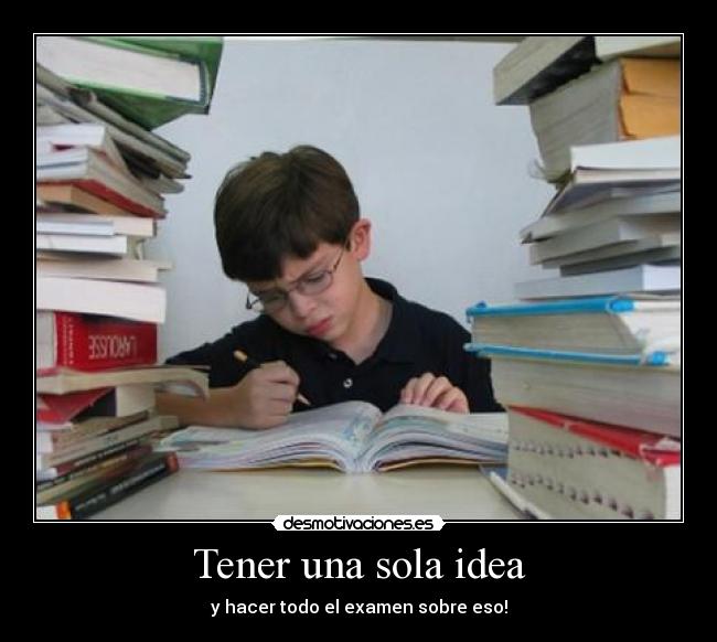 Tener una sola idea - 