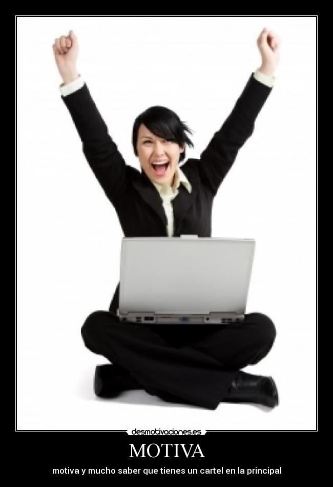 MOTIVA - motiva y mucho saber que tienes un cartel en la principal