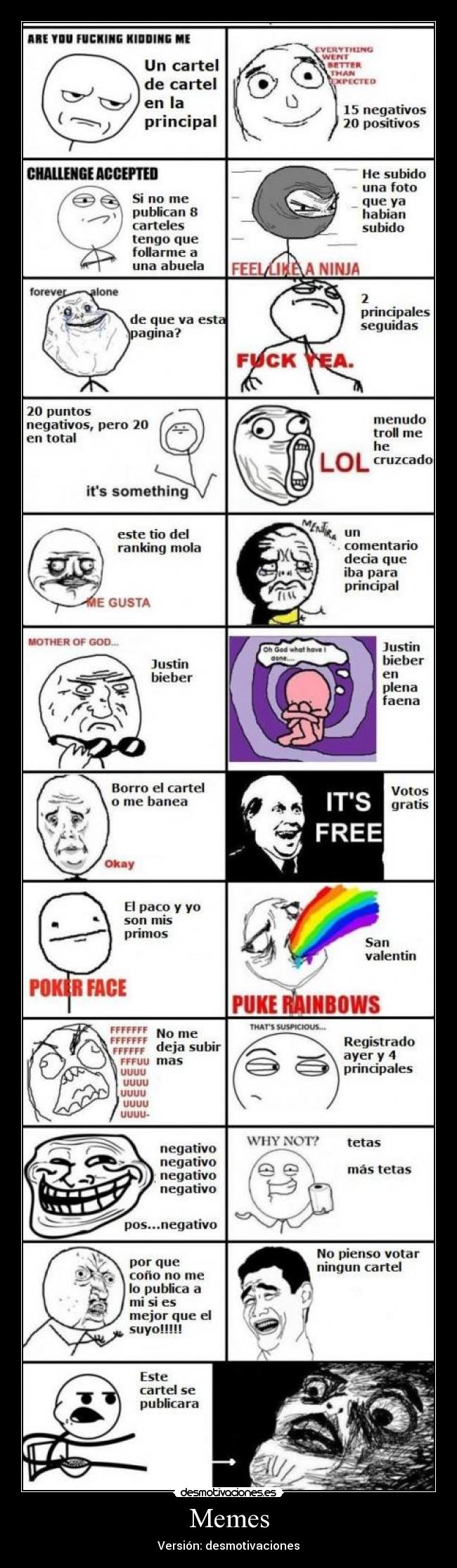 Memes - Versión: desmotivaciones