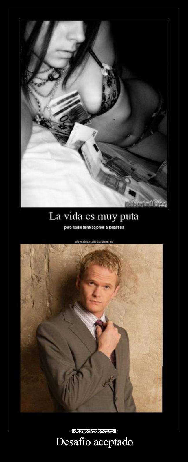carteles desafio aceptado desmotivaciones