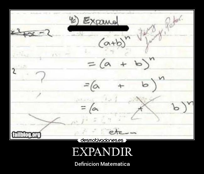 EXPANDIR - Definicion Matematica