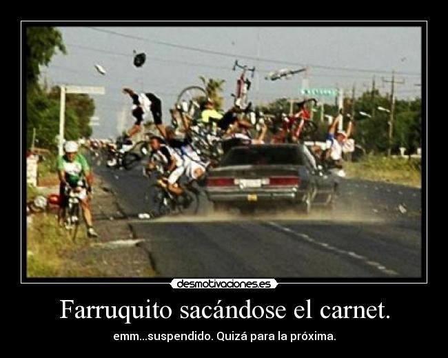 Farruquito sacándose el carnet. - 