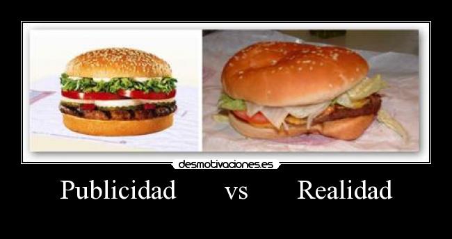 Publicidad vs Realidad -