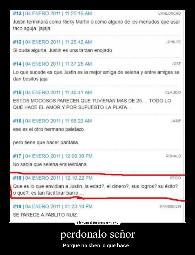 perdonalo señor - Porque no sben lo que hace...