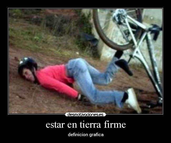 estar en tierra firme - definicion grafica