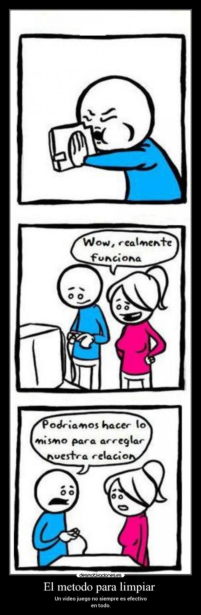 carteles limpiar videojuegos desmotivaciones