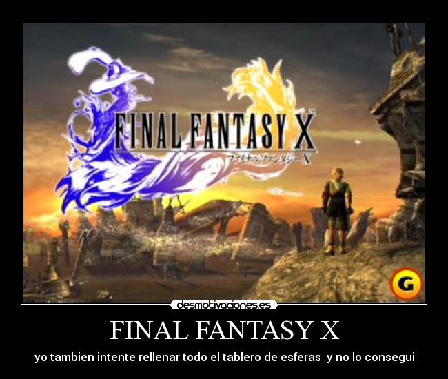 FINAL FANTASY X - yo tambien intente rellenar todo el tablero de esferas y no lo consegui