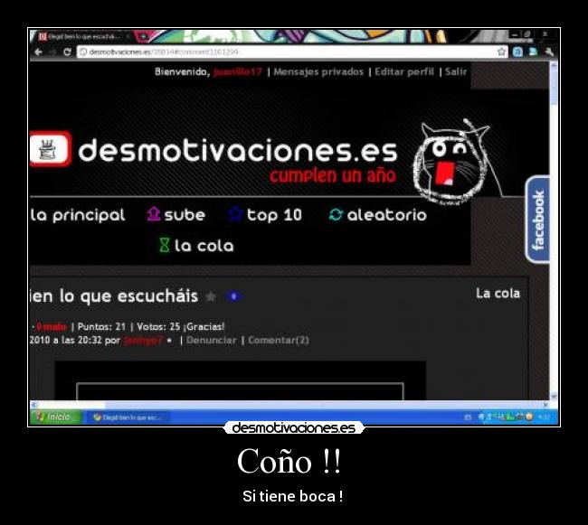 Coño !! - Si tiene boca !