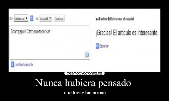 Nunca hubiera pensado  - 