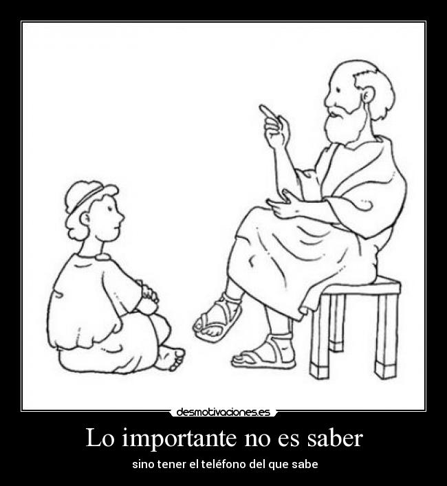 Lo importante no es saber -