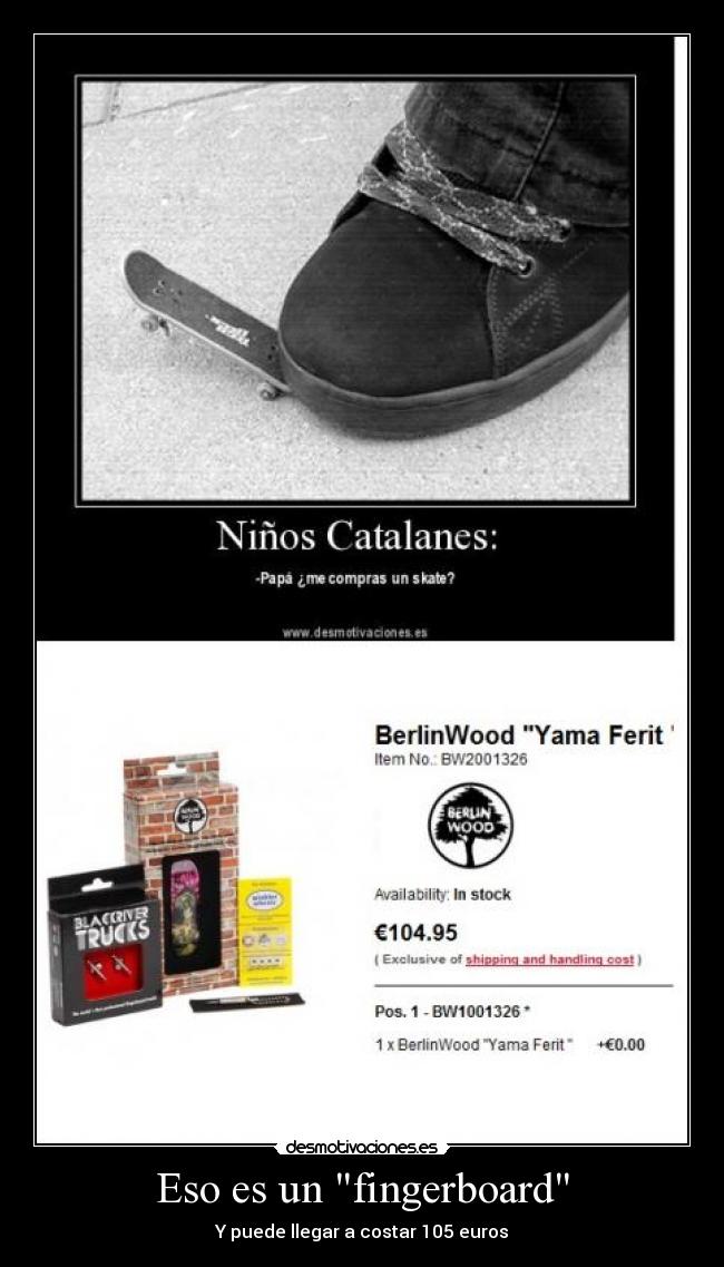 Eso es un fingerboard - Y puede llegar a costar 105 euros