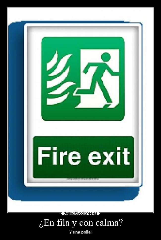 ¿En fila y con calma? -