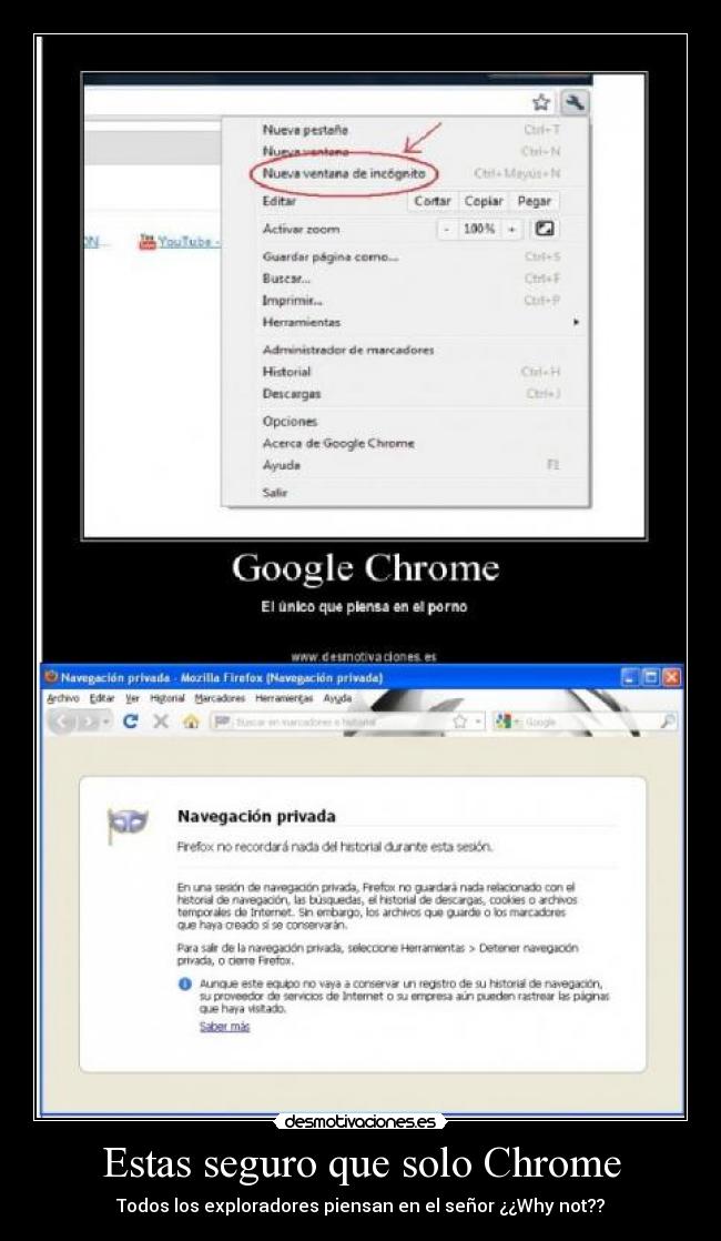 Estas seguro que solo Chrome -