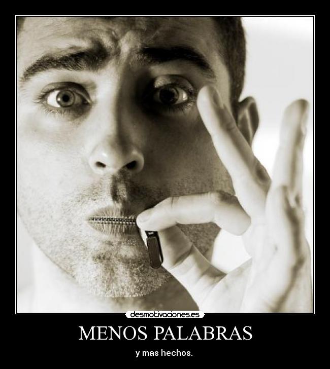 MENOS PALABRAS - 