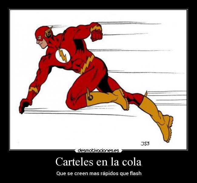 Carteles en la cola -