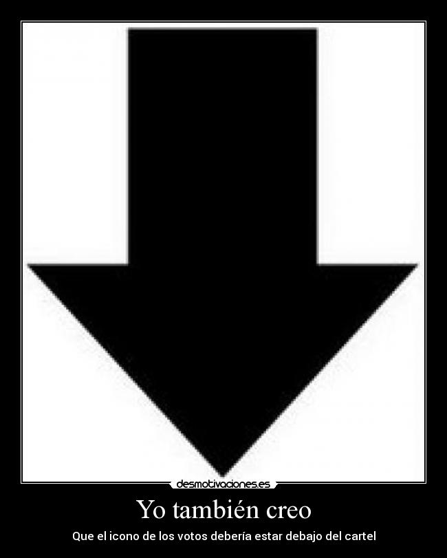 Yo también creo - Que el icono de los votos debería estar debajo del cartel