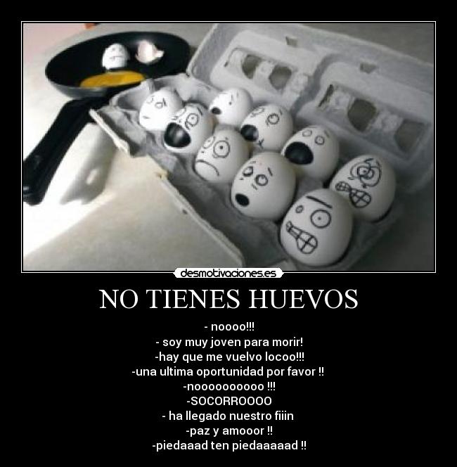 NO TIENES HUEVOS -