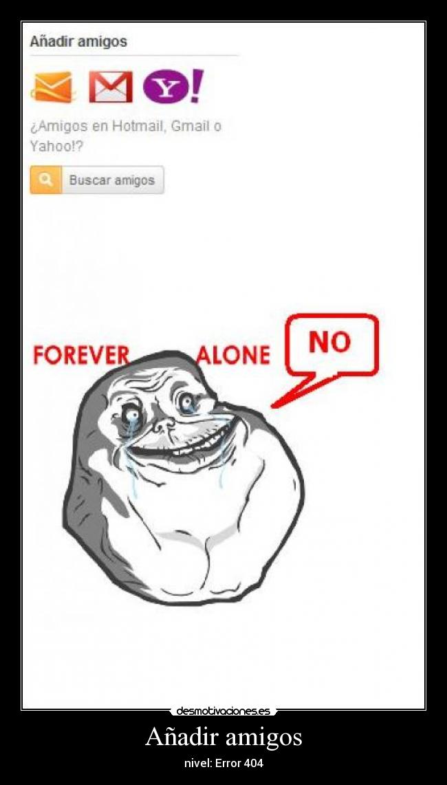 Añadir amigos - nivel: Error 404
