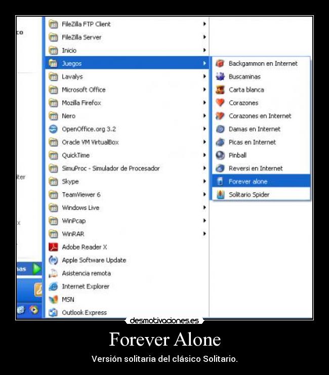 Forever Alone - Versión solitaria del clásico Solitario.