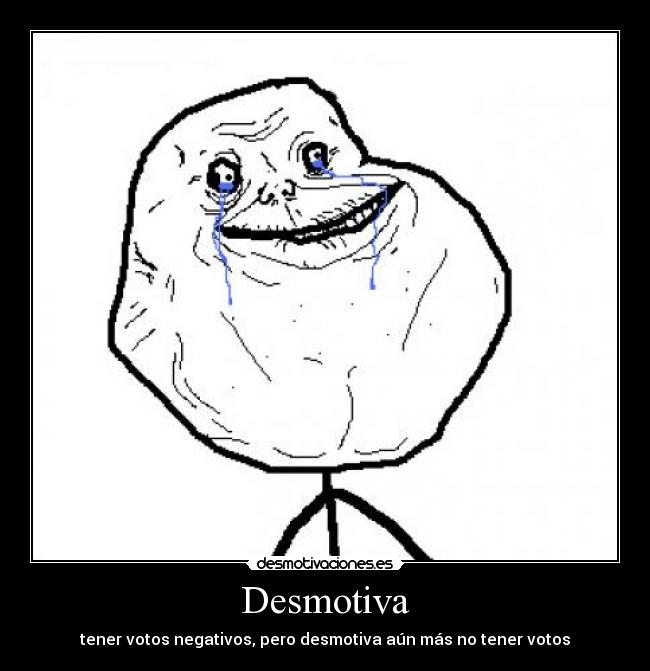 Desmotiva - tener votos negativos, pero desmotiva aún más no tener votos
