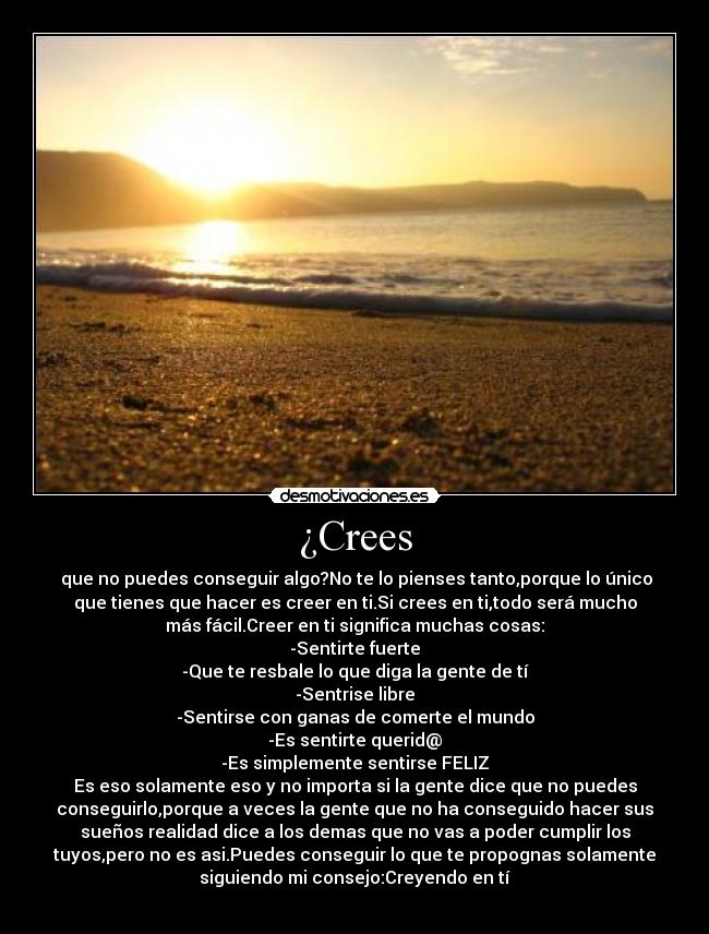 ¿Crees -